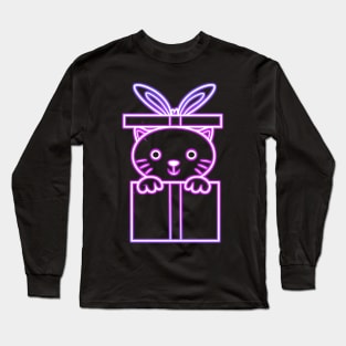 Cat Gift Neon Long Sleeve T-Shirt